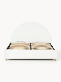 Camas Tapizadas|Camas></noscript>Westwing Collection Cama tapizada en borreguillo Ebba, con espacio de almacenamiento Borreguillo blanco