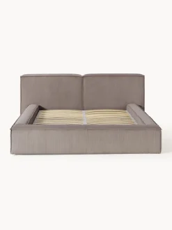 Online Cama tapizada en pana Lennon, con espacio de almacenamiento Camas Tapizadas|Camas