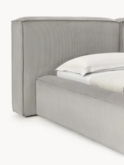 Online Cama tapizada en pana Lennon, con espacio de almacenamiento Camas Tapizadas|Camas