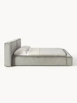 Camas Tapizadas|Camas></noscript>Westwing Collection Cama tapizada en pana Lennon Pana gris