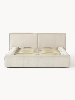 Online Cama tapizada en pana Lennon, con espacio de almacenamiento Camas Tapizadas|Camas