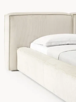 Online Cama tapizada en pana Lennon, con espacio de almacenamiento Camas Tapizadas|Camas