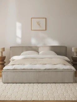 Clearance Cama tapizada en pana Lennon Camas Tapizadas|Camas