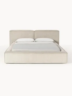 Clearance Cama tapizada en pana Lennon Camas Tapizadas|Camas