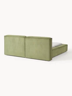 Clearance Cama tapizada en pana Lennon, con espacio de almacenamiento Camas Tapizadas|Camas