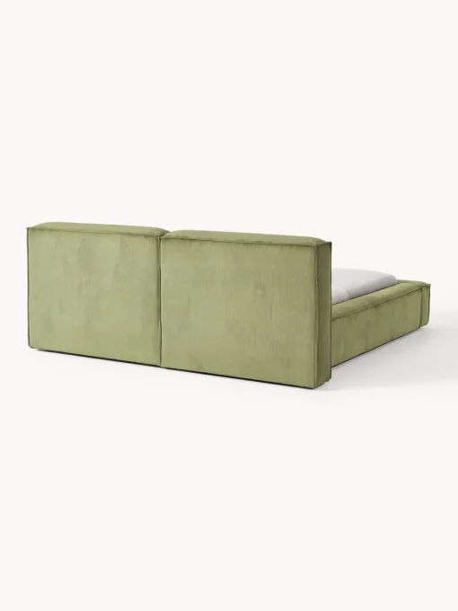 Clearance Cama tapizada en pana Lennon, con espacio de almacenamiento Camas Tapizadas|Camas