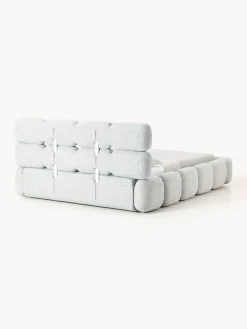 Outlet Cama tapizada en tejido bouclé con espacio de almacenamiento Tayla Camas Tapizadas|Camas