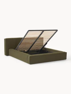 Sale Cama tapizada en tejido bouclé Lennon, con espacio de almacenamiento Camas Tapizadas|Camas