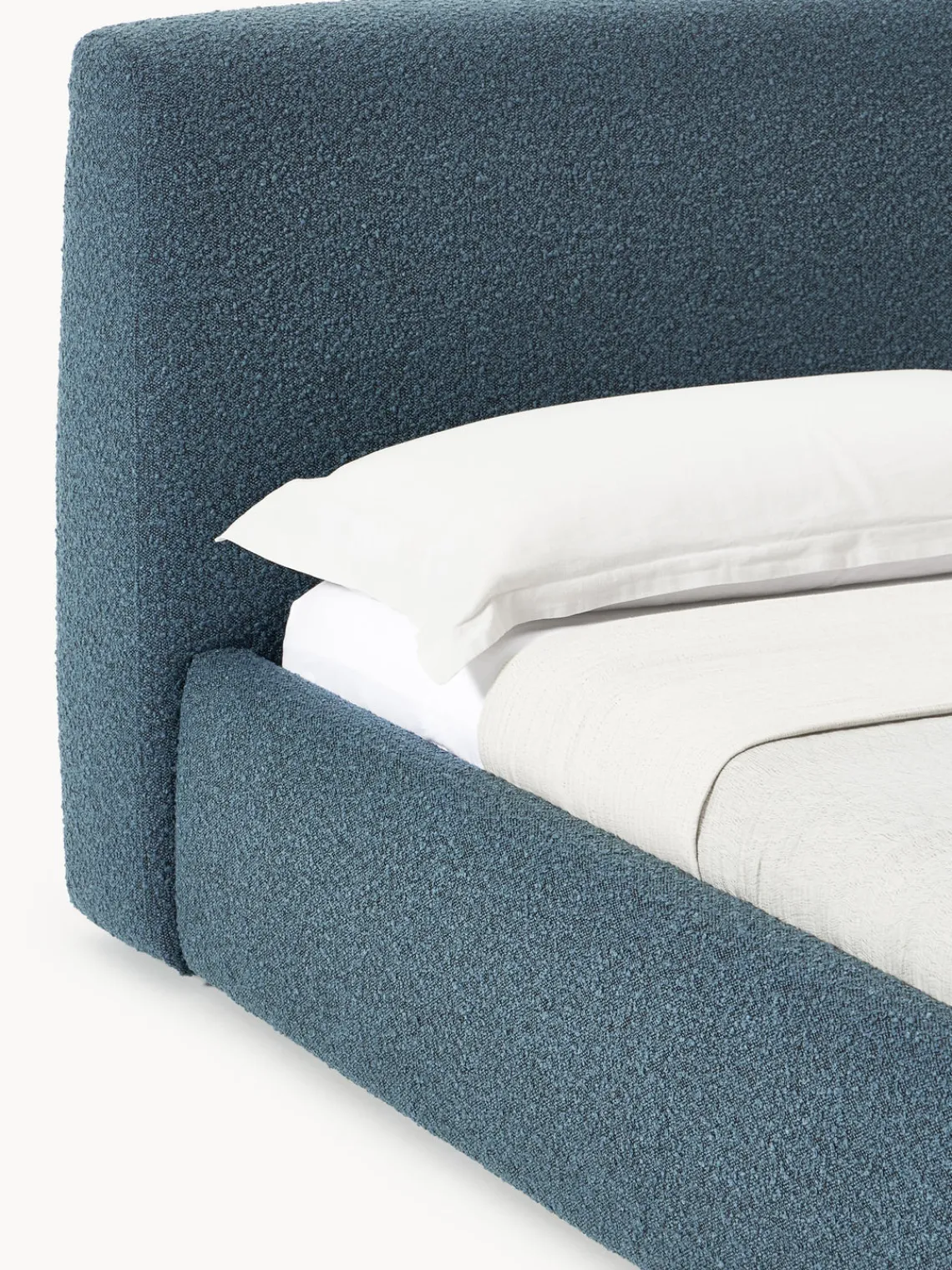 Online Cama tapizada en tejido bouclé con espacio de almacenaje Cloud Camas Tapizadas|Camas