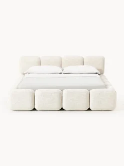 New Cama tapizada en tejido bouclé Tayla Camas Tapizadas|Camas