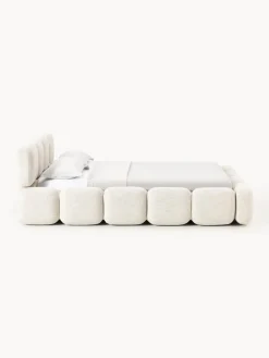 New Cama tapizada en tejido bouclé Tayla Camas Tapizadas|Camas