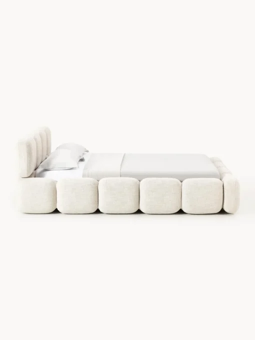 New Cama tapizada en tejido bouclé Tayla Camas Tapizadas|Camas