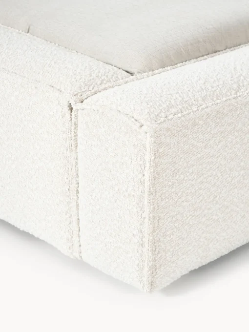 Camas Tapizadas|Camas>Westwing Collection Cama tapizada en tejido bouclé Lennon Bouclé blanco Off White