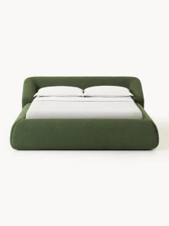 Clearance Cama tapizada en tejido bouclé Sofia Camas Tapizadas|Camas