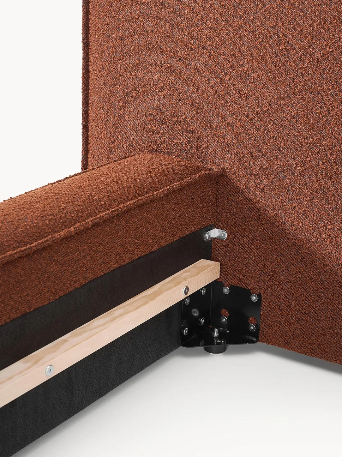 Camas Tapizadas|Camas>Westwing Collection Cama tapizada en tejido bouclé Lennon Bouclé terracota