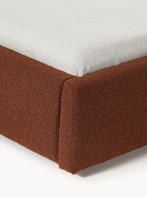 Camas Tapizadas|Camas>Westwing Collection Cama tapizada en tejido bouclé Cloud Bouclé terracota