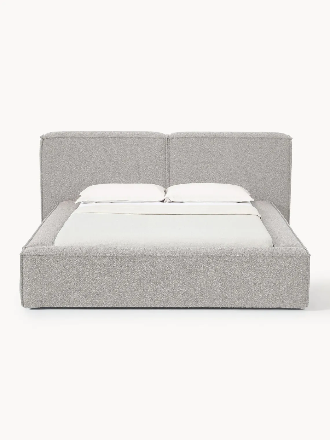 Hot Cama tapizada en tejido bouclé Lennon Camas Tapizadas|Camas