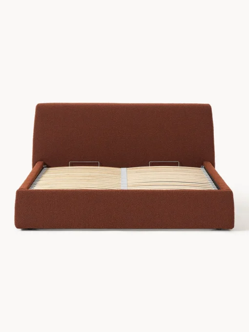 Clearance Cama tapizada en tejido bouclé con espacio de almacenaje Cloud Camas Tapizadas|Camas