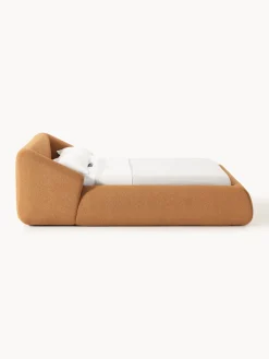 Camas Tapizadas|Camas></noscript>Westwing Collection Cama tapizada en tejido bouclé Sofia Bouclé marrón claro