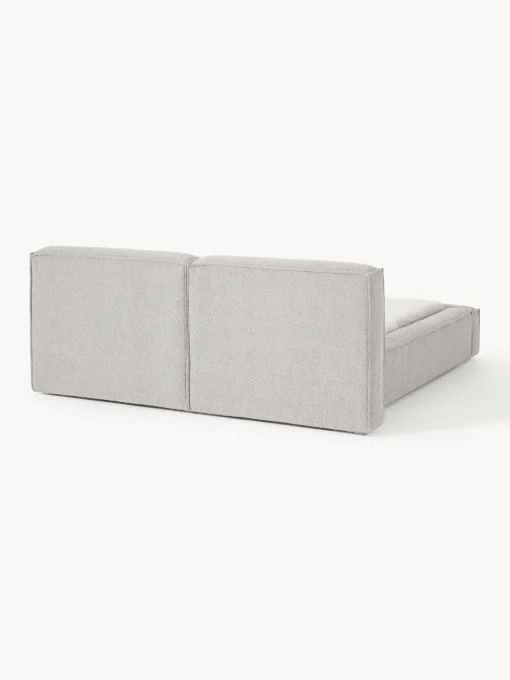 Camas Tapizadas|Camas>Westwing Collection Cama tapizada en tejido bouclé con espacio de almacenamiento Lennon Bouclé gris