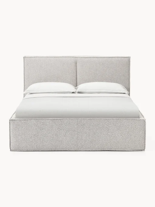 Camas Tapizadas|Camas>Westwing Collection Cama tapizada en tejido bouclé Dream Bouclé taupe