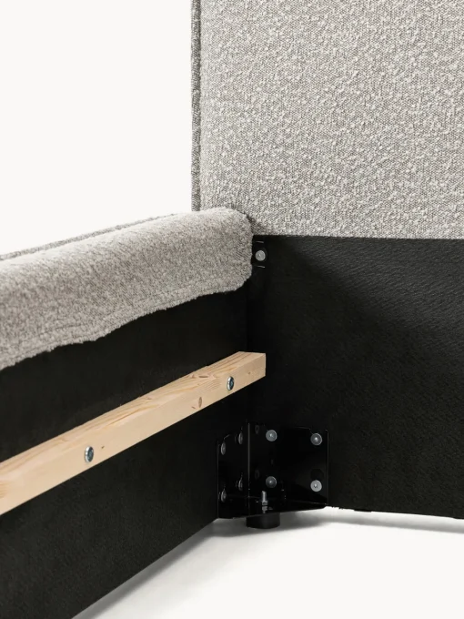 Camas Tapizadas|Camas>Westwing Collection Cama tapizada en tejido bouclé Dream Bouclé taupe
