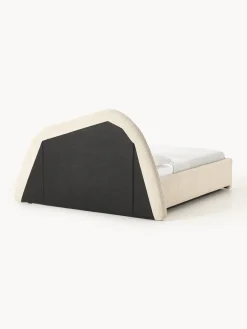 Online Cama tapizada en tejido bouclé Gary Camas Tapizadas|Camas