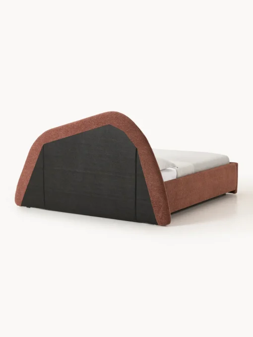 Camas Tapizadas|Camas>Westwing Collection Cama tapizada en tejido bouclé Gary Bouclé rojo óxido