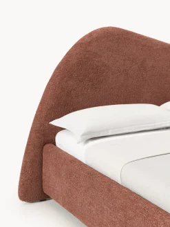 Camas Tapizadas|Camas></noscript>Westwing Collection Cama tapizada en tejido bouclé Gary Bouclé rojo óxido