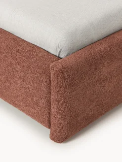 Camas Tapizadas|Camas></noscript>Westwing Collection Cama tapizada en tejido bouclé Gary Bouclé rojo óxido
