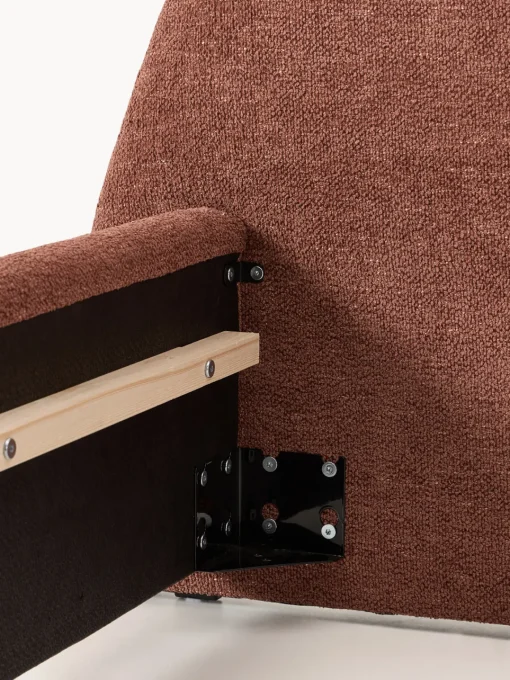 Camas Tapizadas|Camas>Westwing Collection Cama tapizada en tejido bouclé Gary Bouclé rojo óxido