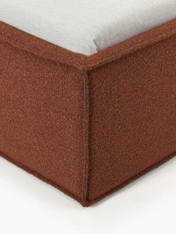 Camas Tapizadas|Camas></noscript>Westwing Collection Cama tapizada en tejido bouclé con espacio de almacenamiento Dream Bouclé terracota