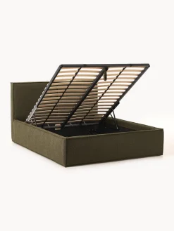 New Cama tapizada en tejido bouclé con espacio de almacenamiento Dream Camas Tapizadas|Camas