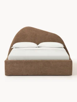 Camas Tapizadas|Camas></noscript>Westwing Collection Cama tapizada en tejido bouclé Gary Bouclé marrón