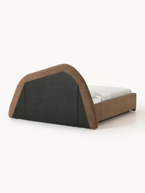 Camas Tapizadas|Camas>Westwing Collection Cama tapizada en tejido bouclé Gary Bouclé marrón