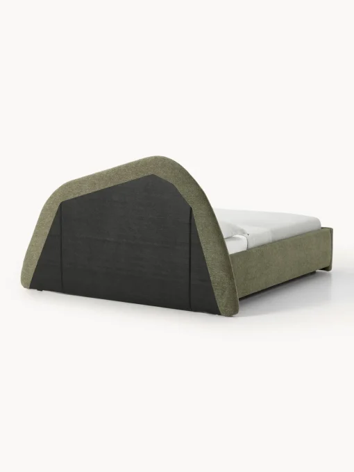 Camas Tapizadas|Camas>Westwing Collection Cama tapizada en tejido bouclé Gary Bouclé verde
