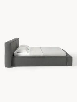 Camas Tapizadas|Camas></noscript>Westwing Collection Cama tapizada Lennon Tejido gris antracita
