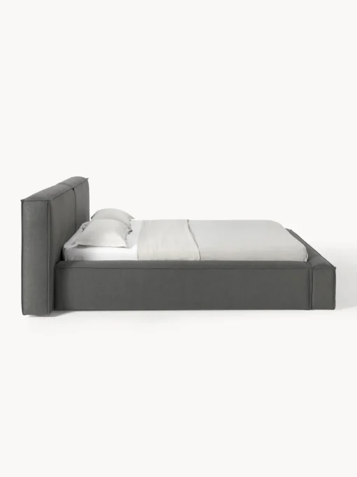 Camas Tapizadas|Camas>Westwing Collection Cama tapizada Lennon Tejido gris antracita