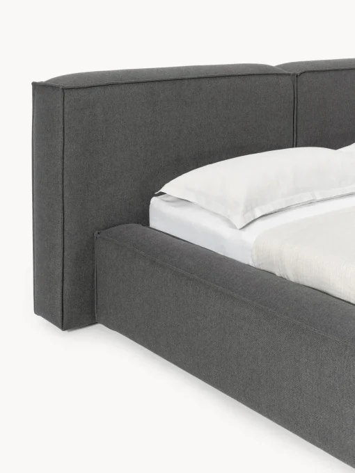 Camas Tapizadas|Camas>Westwing Collection Cama tapizada Lennon Tejido gris antracita