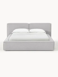 Camas Tapizadas|Camas></noscript>Westwing Collection Cama tapizada Lennon, con espacio de almacenamiento Tejido gris