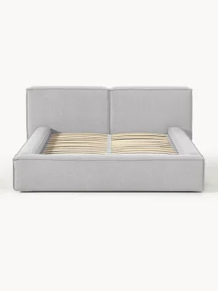 Camas Tapizadas|Camas></noscript>Westwing Collection Cama tapizada Lennon, con espacio de almacenamiento Tejido gris