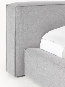 Camas Tapizadas|Camas></noscript>Westwing Collection Cama tapizada Lennon, con espacio de almacenamiento Tejido gris