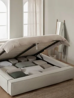 Discount Cama tapizada Lennon, con espacio de almacenamiento Camas Tapizadas|Camas
