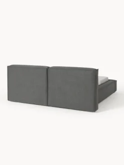 Camas Tapizadas|Camas></noscript>Westwing Collection Cama tapizada Lennon, con espacio de almacenamiento Tejido gris antracita