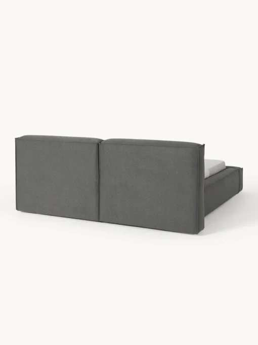 Camas Tapizadas|Camas>Westwing Collection Cama tapizada Lennon, con espacio de almacenamiento Tejido gris antracita