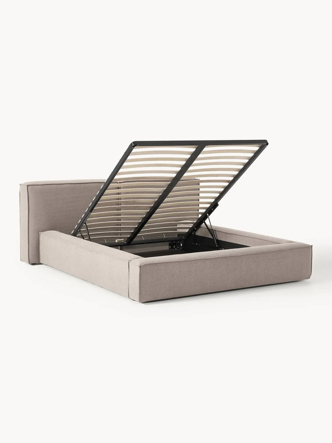 Outlet Cama tapizada Lennon, con espacio de almacenamiento Camas Tapizadas|Camas