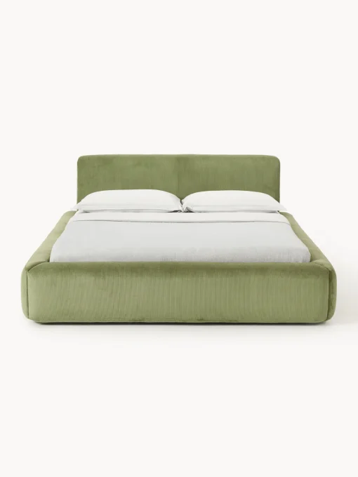 Camas Tapizadas|Camas>Westwing Collection Cama tapizada Melva Pana verde oliva