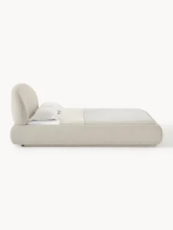 Discount Cama tapizada redondeada en tejido bouclé Alba Camas Tapizadas|Camas