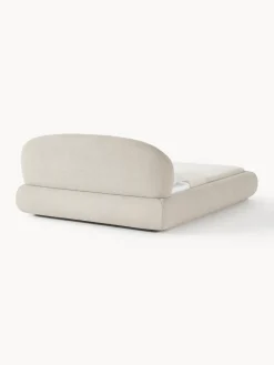 Discount Cama tapizada redondeada en tejido bouclé Alba Camas Tapizadas|Camas