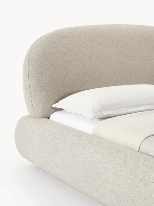 Discount Cama tapizada redondeada en tejido bouclé Alba Camas Tapizadas|Camas